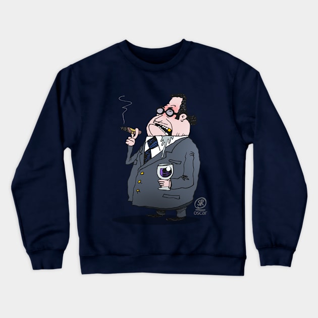 Sluggish Capitalist Banker Crewneck Sweatshirt by oscarsanchez